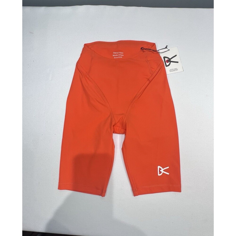 District Vision Maya Half Tights Compression Short 9” Sz XS Infrared Jog Run Gym